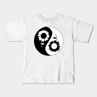 Yin and Yang - Flowers Kids T-Shirt